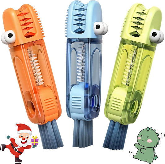 3 in 1 Cup Lid Cleaning Brush, Portable Water Bottle Brush, Multifunctional Bottle Cleaner Brush Set for Tight Spaces, Bottle Gaps, Tumblers, Travel Mug Caps(3 PCS)
