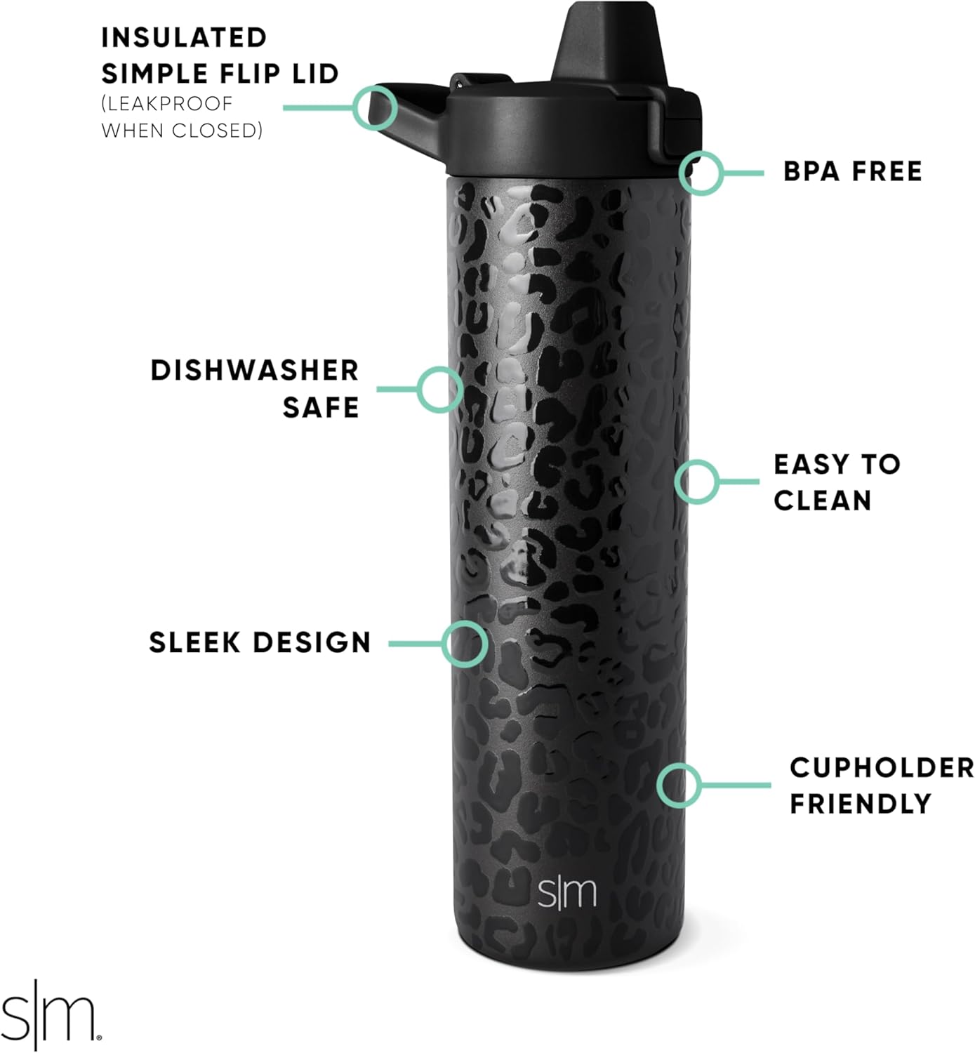 Simple Modern Filtered Water Bottle | Insulated Stainless-Steel Carbon Filter Travel Water Bottles | Reusable for Clean Drinking Water On The Go | 34oz, Sea Glass Sage