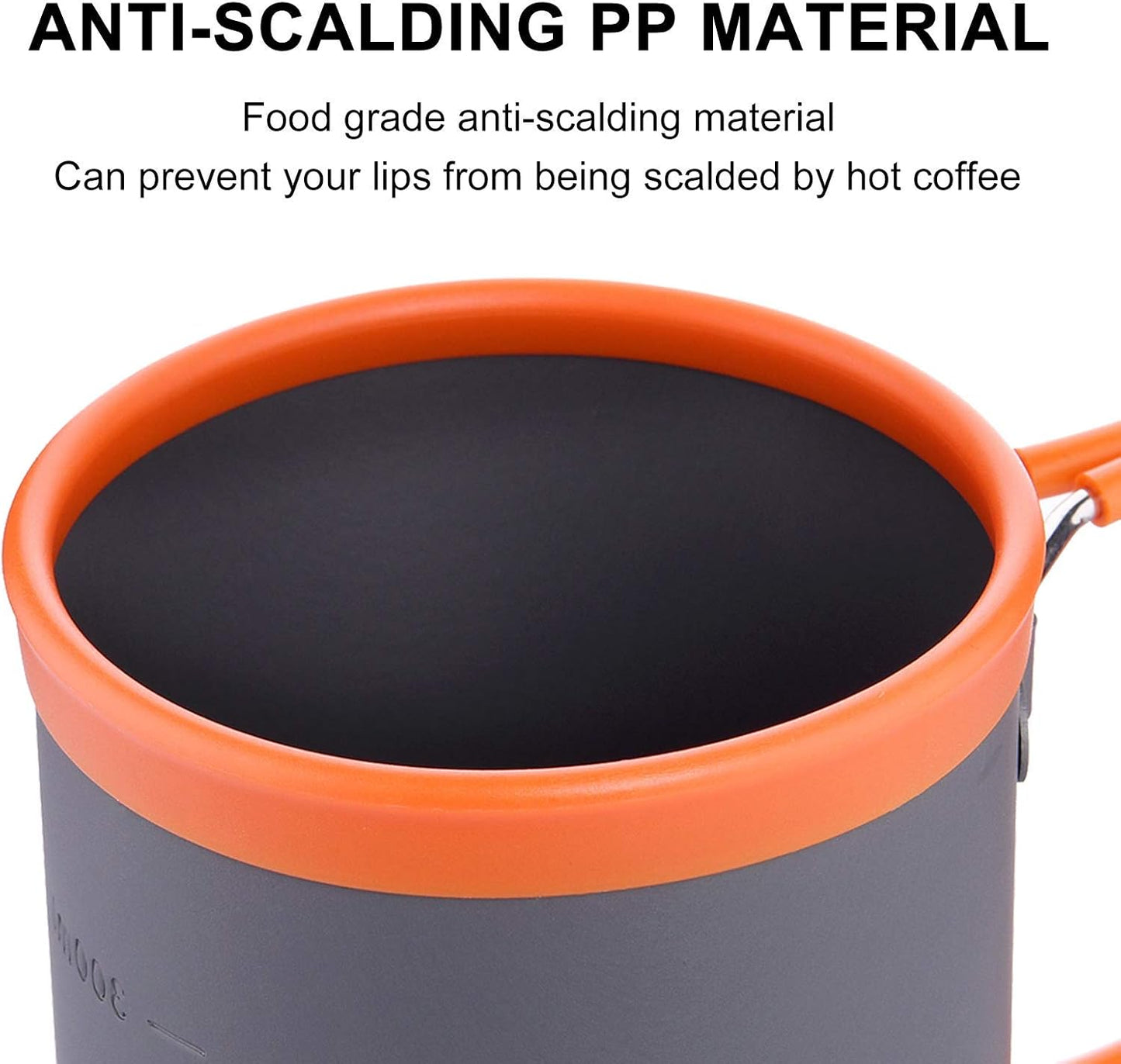 Widesea Lightweight Backpacking Coffee Mug with Collapsible Handle for Travel Picnic Hiking