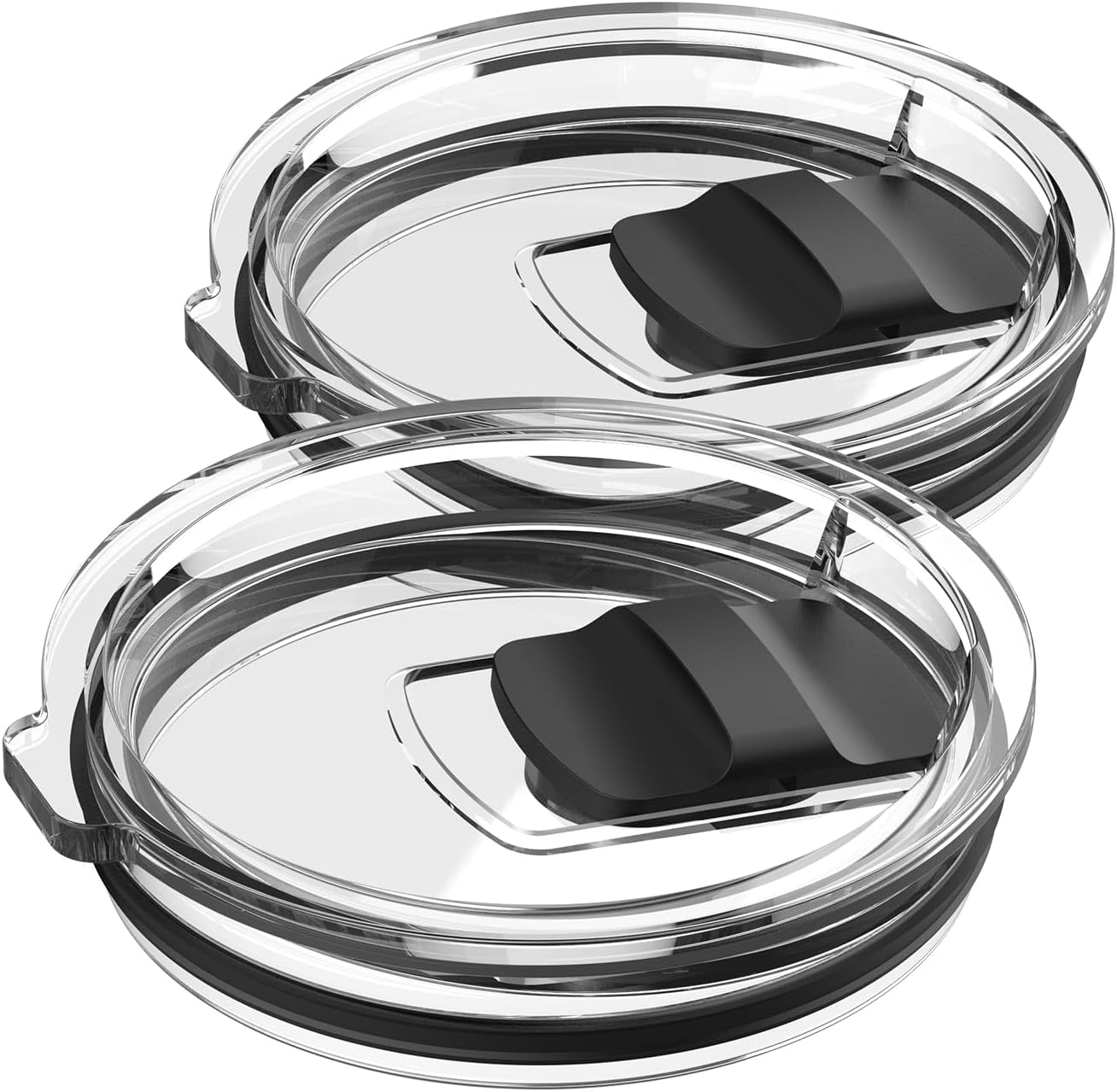20 oz Tumbler Lid, 2 Pack Magnetic Slider Replacement Lids for YETI 20 oz Tumbler, 10oz Lowball, 10/24oz Mug, Travel Spill Proof Coffee Cup Cover, BPA Free