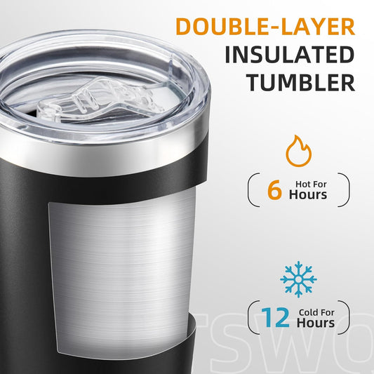 20 oz Tumbler with Lid Stainless Steel Insulated Tumblers Double Wall Vacuum Coffee Mug Powder Coated Tumbler Cups for Cold and Hot Drinks, Tropical Pink, 1 pack
