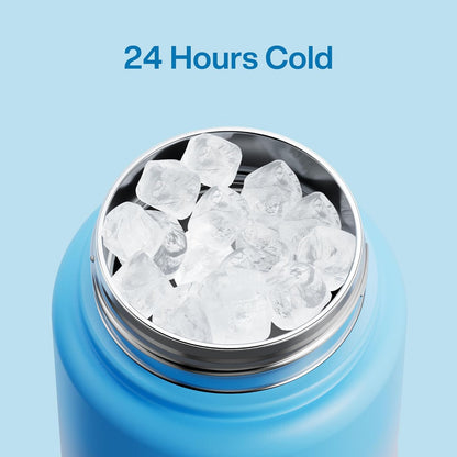 ENCOOL Insulated Water Bottle with Straw Stainless Steel Water Bottle, Leak-Proof, BPA-Free, Double Wall Vacuum Keeps Cold for 24 Hours for Sports, Travel, School (26 oz, Cotton Candy) - Colors B
