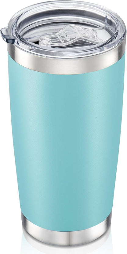 20 oz Tumbler with Lid Stainless Steel Insulated Tumblers Double Wall Vacuum Coffee Mug Powder Coated Tumbler Cups for Cold and Hot Drinks, Tropical Pink, 1 pack