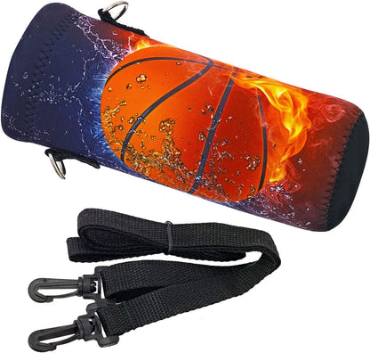 RICHEN Neoprene Water Bottle Carrier Bag with Adjustable Shoulder Strap,Insulated Water Bottle Cover for Stainless Steel/Glass/Plastic Bottles