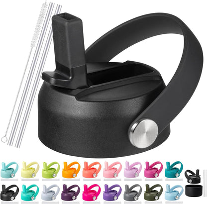 RRegeny Straw Lid for Hydro Flask Wide Mouth 32 40 oz, Lids with Flexible Handle compatible with HydroFlask, Replacement Sports Flex Cap Wide Mouth Top