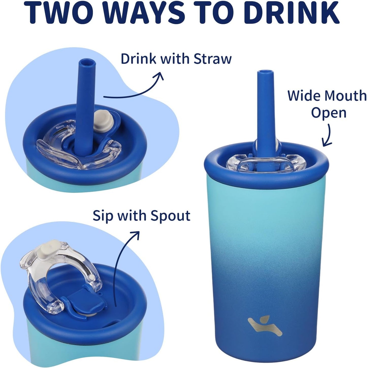 Konokyo 25oz Insulated Tumbler with Lid and Straw, Reusable Iced Coffee Cup with Lid, Travel Coffee Mug, BPA-Free, Leak-Proof and Durable, Oasis