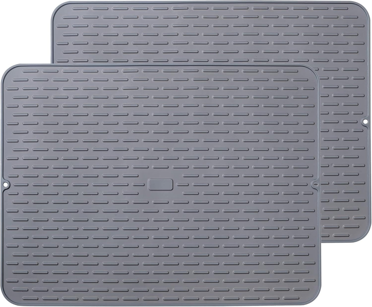 To encounter Silicone Dish Drying Mat -Small 17.5" x 8" - Set of 2 Flexible Stemware Drying Mat, Heat Resistant Silicone Trivet, Countertop Mat, Dish Draining Mat, Sink Mat