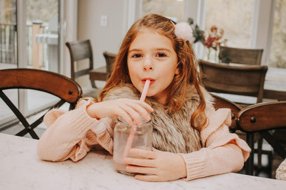 Softy Straws Premium Reusable Stainless Steel Drinking Straws With Silicone Tips + Patented Straw Cleaners and Carrying Case - 9” Long Metal With Curved Bend for 20/30/32oz Tumblers