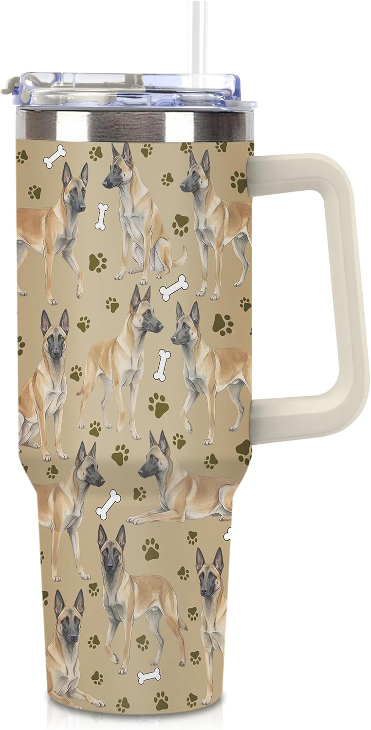 Beagle Gifts for Women Men, 40oz Stainless Steel Insulated Tumbler Travel Cup Mug, Funny and Unique Beagle Gifts for Dog Lover - Colors A