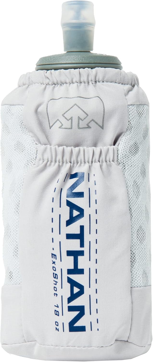 Nathan ExoDraw & ExoShot 2.0 Flask, Handheld Water Bottle for Marathons, Hiking, Ultra Running and Outdoor Activity
