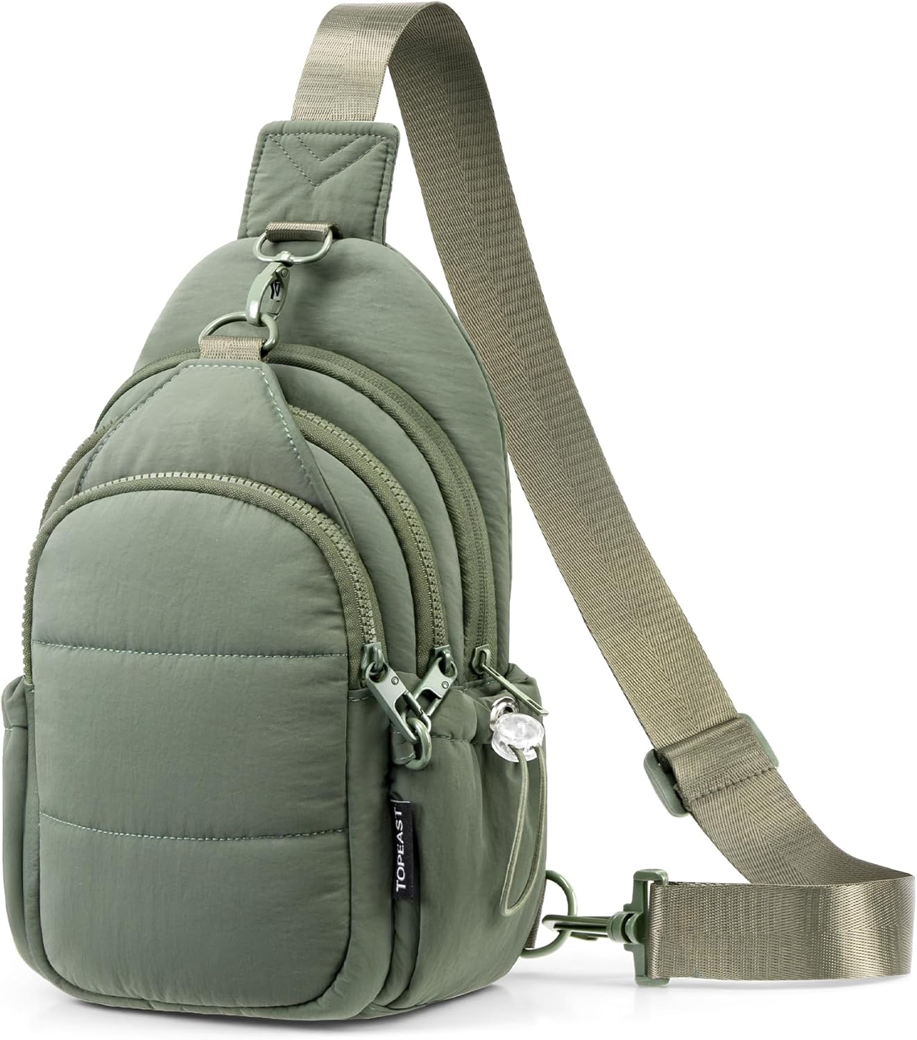 TOPEAST Sling Bag for Women, Anti-Theft Crossbody Bag with RFID Blocking & Water Bottle Holder for Travel, Water-resistant