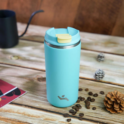 Konokyo Tumbler with Lid, 16 oz Travel Coffee Mug Double Wall Vacuum Stainless Steel Thermal Metal Cup Insulated Water Bottle,Navy Blue