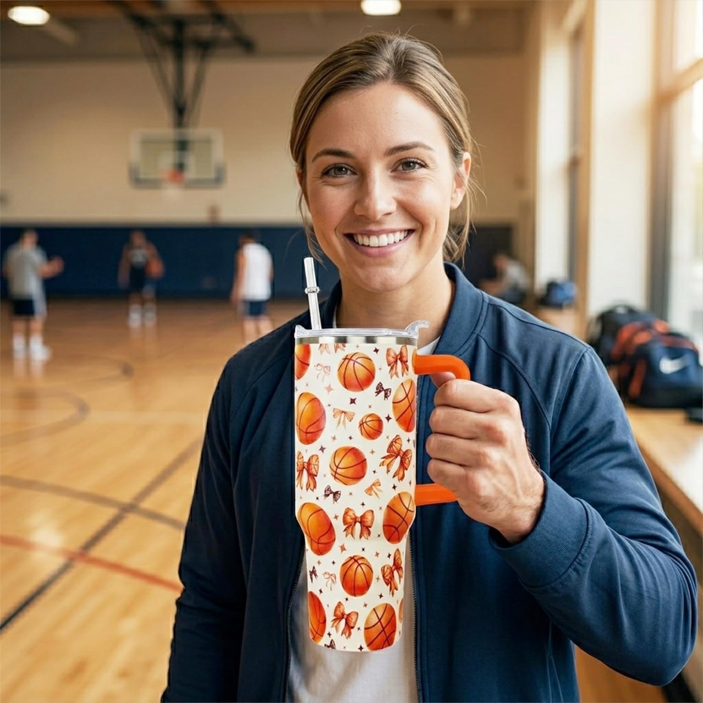Ceovfoi 40 oz Pickleball Coffee Mug Vacuum Insulated Travel Tumbler with Handle, Lid & Straw - Perfect Pickleball Gifts for Players, Coaches, Lovers | Pickleball Accessories