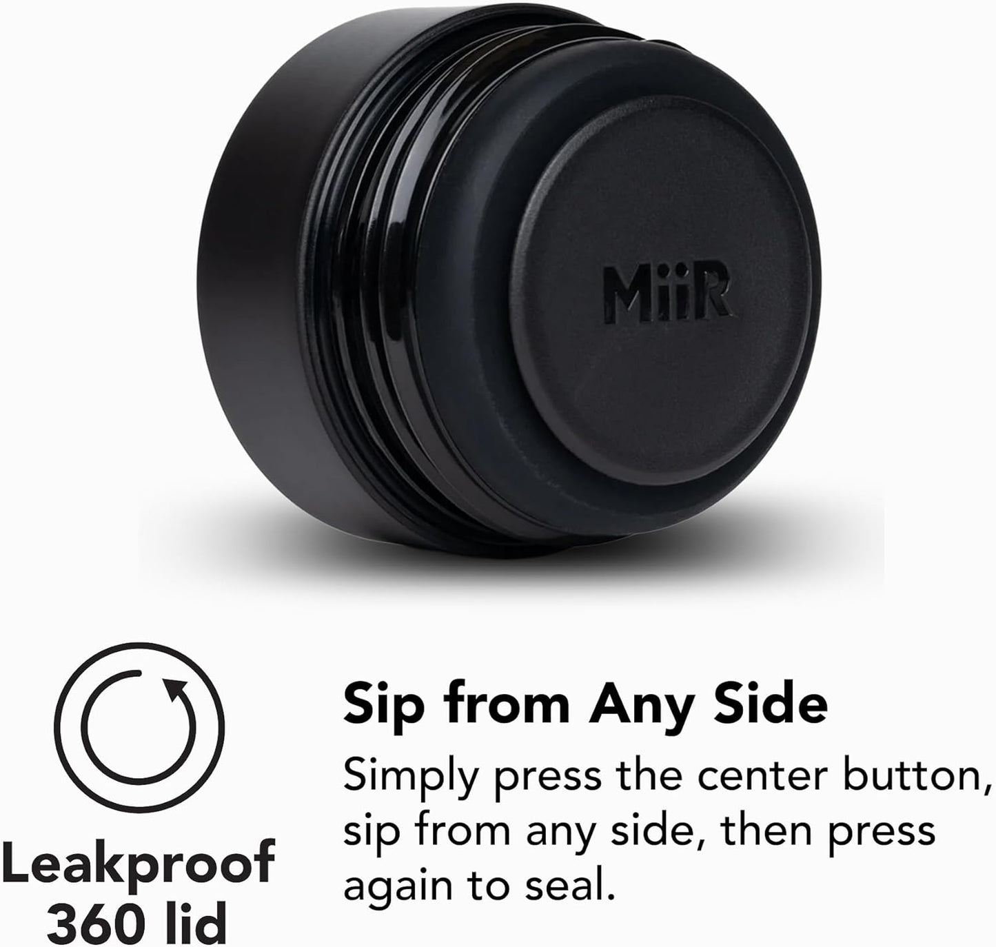 MiiR 360 Traveler, Stainless Steel Double-Wall Vacuum Insulated Tumbler - Leakproof 360 Lid for Easy Sipping on the Go; Perfect for Hot & Cold Drinks