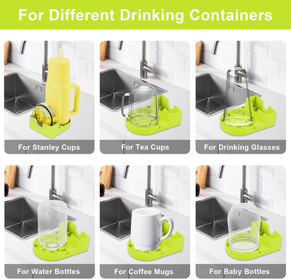 Water Bottle Drying Rack, Silicone Tumbler Drying Rack, Baby Bottle Dryer Holder, Cup Dryer for Stanley 20/30/40 oz, Mugs, Glasses