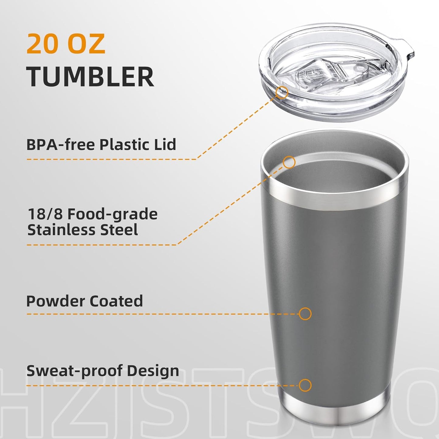 20 oz Tumbler with Lid Stainless Steel Insulated Tumblers Double Wall Vacuum Coffee Mug Powder Coated Tumbler Cups for Cold and Hot Drinks, Tropical Pink, 1 pack