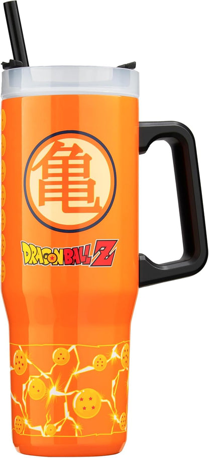 Get Trend One Piece Tumbler with Handle and Straw 32 oz, Keeps Hot 8 Hrs, Cold 12H & Ice 42H, BPA-Free Insulated Stainless Steel Water Bottle, Leak Proof Travel Mug, Anime Gifts (Multi One Piece)