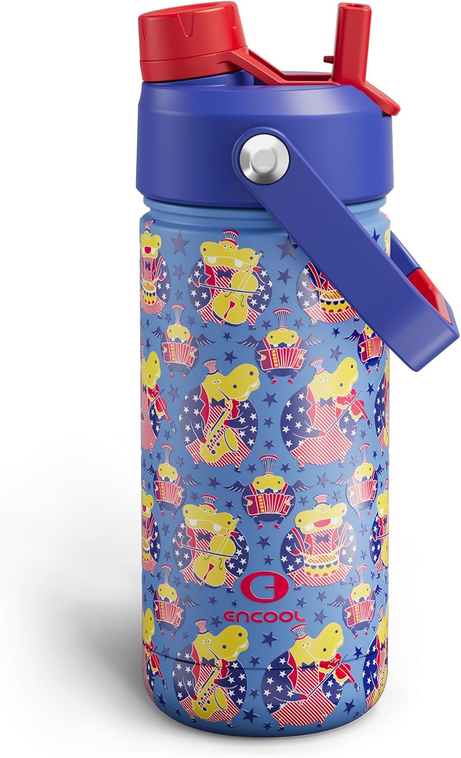 ENCOOL Insulated Water Bottle with Straw Stainless Steel Water Bottle, Leak-Proof, BPA-Free, Double Wall Vacuum Keeps Cold for 24 Hours for Sports, Travel, School (26 oz, Cotton Candy) - Colors B