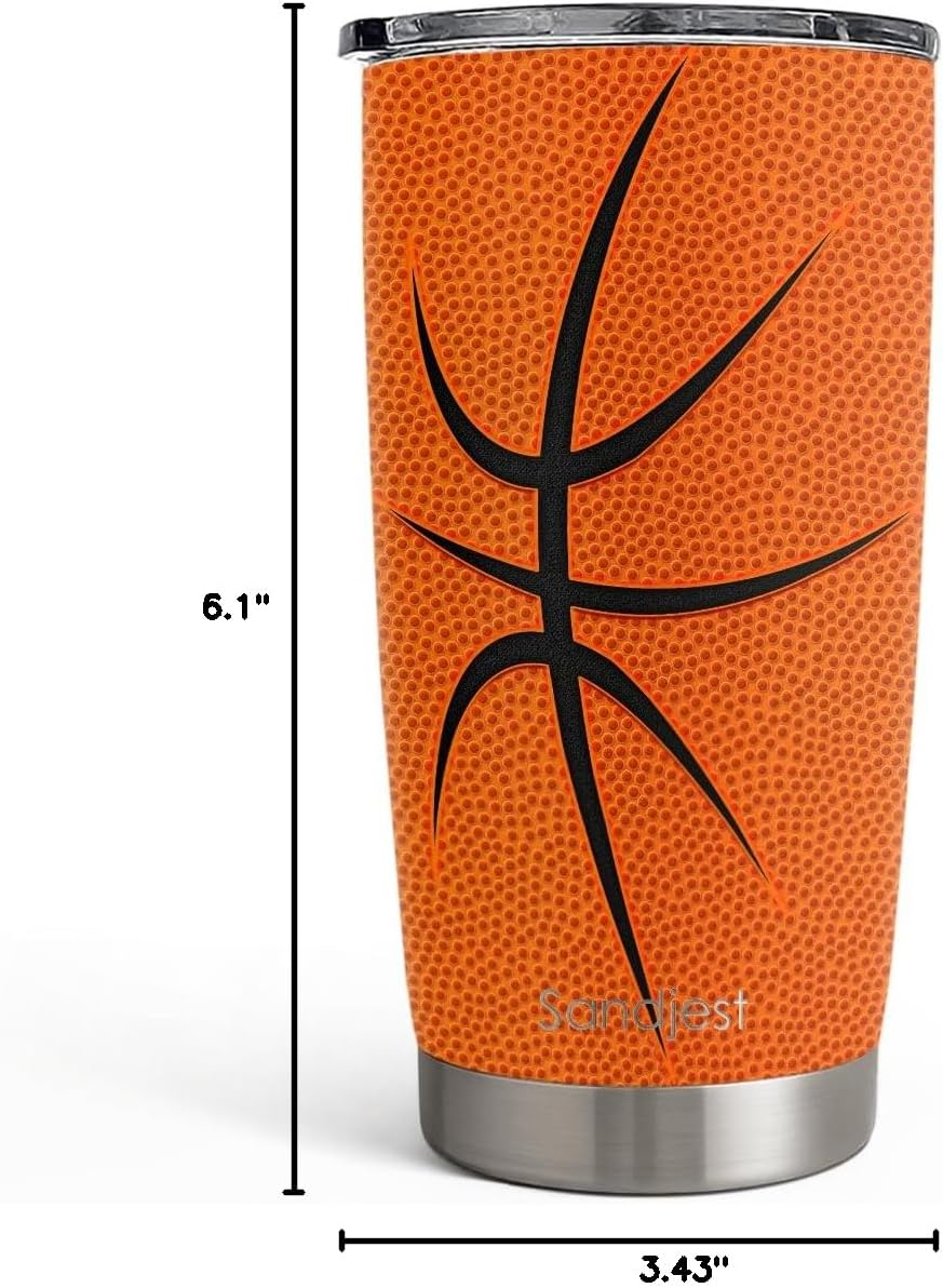 SANDJEST Pickleball Tumbler 20oz, Stainless Steel Travel Cup with Lid, Insulated Coffee Mug, Pickleballs Gifts for Women Girls Friends Sisters Players on Birthday Christmas