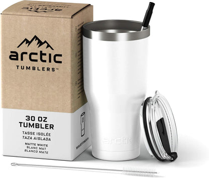 | 30 oz Tuscan Sun Insulated Tumbler with Straw & Cleaner - Retains Temperature up to 24hrs - Non-Spill Splash Proof Lid, Double Wall Vacuum Technology, BPA Free & Built to Last