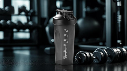 Fox Run Blending Bottler, 20 oz Shaker Bottle with Stainless Steel Ball Whisk and Measurements