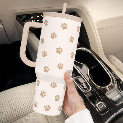 SANDJEST Pickleball 40oz Tumbler With Handle and Straw, Pickleball Queen Insulated Stainless Steel Travel Coffee Mug for Women Girls Players, Gift Idea for Birthday Christmas Mothers Day