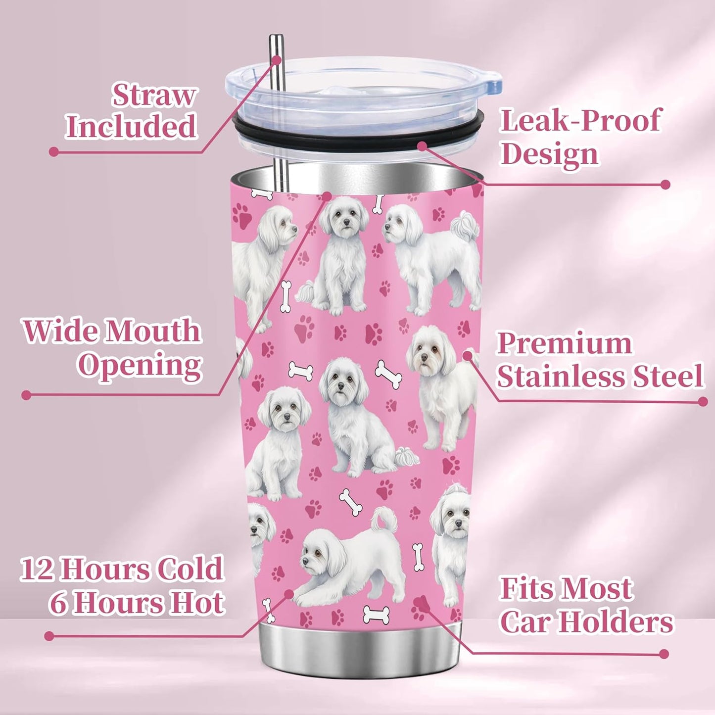 Beagle Gifts for Women Men, 40oz Stainless Steel Insulated Tumbler Travel Cup Mug, Funny and Unique Beagle Gifts for Dog Lover - Colors B