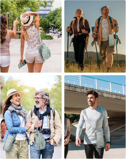 sportsnew Water Bottle Carrier Bag with Phone Pocket for 30oz 40oz Tumbler with Handle Accessories Insulated Water Bottle Holder Pouch with Strap Crossbody with Straw Cover
