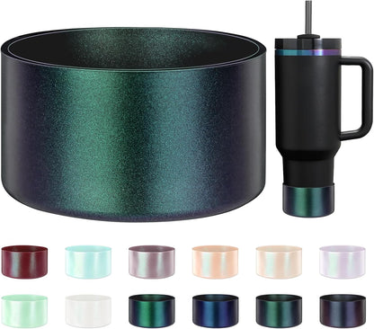 Glossy Gradient Silicone Boot, Compatible with Stanley H2.0 20-40oz & IceFlow 20-30oz, Chameleon Metallic Shimmer Cup Sleeve Protector for Hydroflask and Bottle Bottom with 2.8-3in