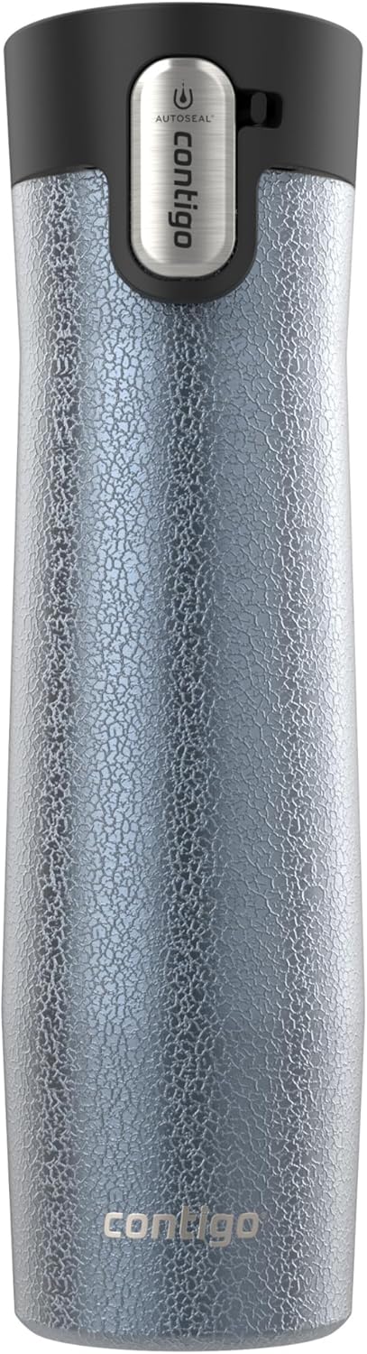 Contigo AUTOSEAL West Loop Vacuum-Insulated Stainless Steel Travel Mug with Easy-Clean Lid 12 oz Blueberry