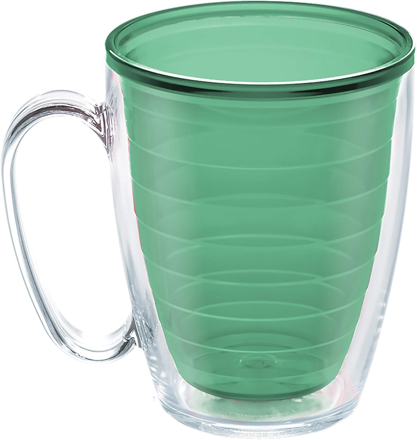 Tervis Clear & Colorful Tabletop Made in USA Double Walled Insulated Tumbler Travel Cup Keeps Drinks Cold & Hot, 16oz Mug, Clear