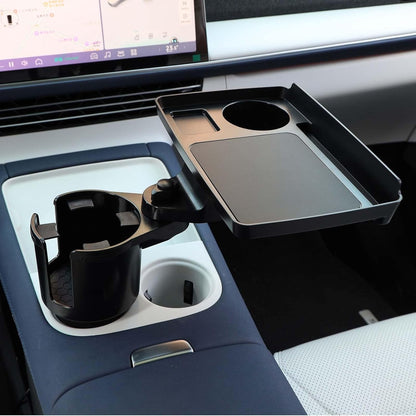 Car Large Cup Holder Expander, 5-in-1 Cupholder Extender with Phone Holder & Swivel and Detachable Snack Food Tray Table for Eating, Travel Essentials for Road Trips for Driver. Model C