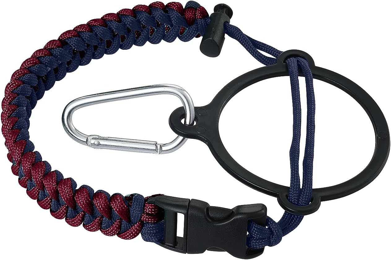 IRON °FLASK Paracord Handle - Fits Wide Mouth Water Bottles - Durable Carrier, Secure Accessories, Survival Strap Cord, Safety Ring, and Carabiner - Seven Core Paracord Bracelet