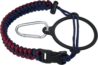 IRON °FLASK Paracord Handle - Fits Wide Mouth Water Bottles - Durable Carrier, Secure Accessories, Survival Strap Cord, Safety Ring, and Carabiner - Seven Core Paracord Bracelet