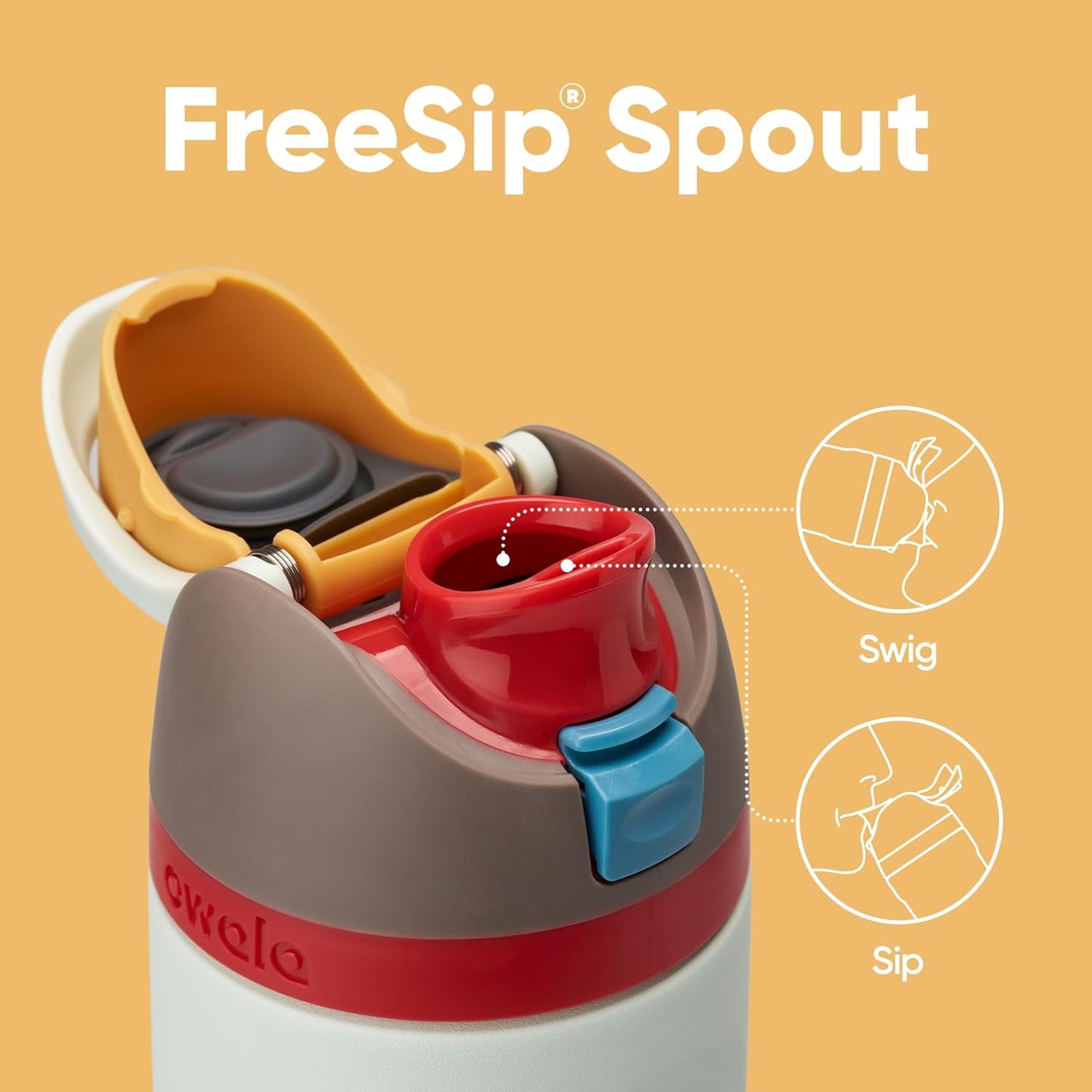Owala FreeSip Insulated Stainless Steel Water Bottle with Straw, BPA-Free Sports Water Bottle, Great for Travel, 32 Oz, Denim