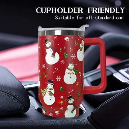 Ceovfoi 40 oz Pickleball Coffee Mug Vacuum Insulated Travel Tumbler with Handle, Lid & Straw - Perfect Pickleball Gifts for Players, Coaches, Lovers | Pickleball Accessories