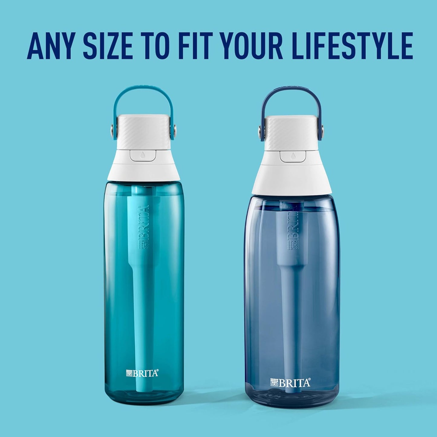 Brita 36386 Premium Water Filter Bottles, 26oz, Night Sky