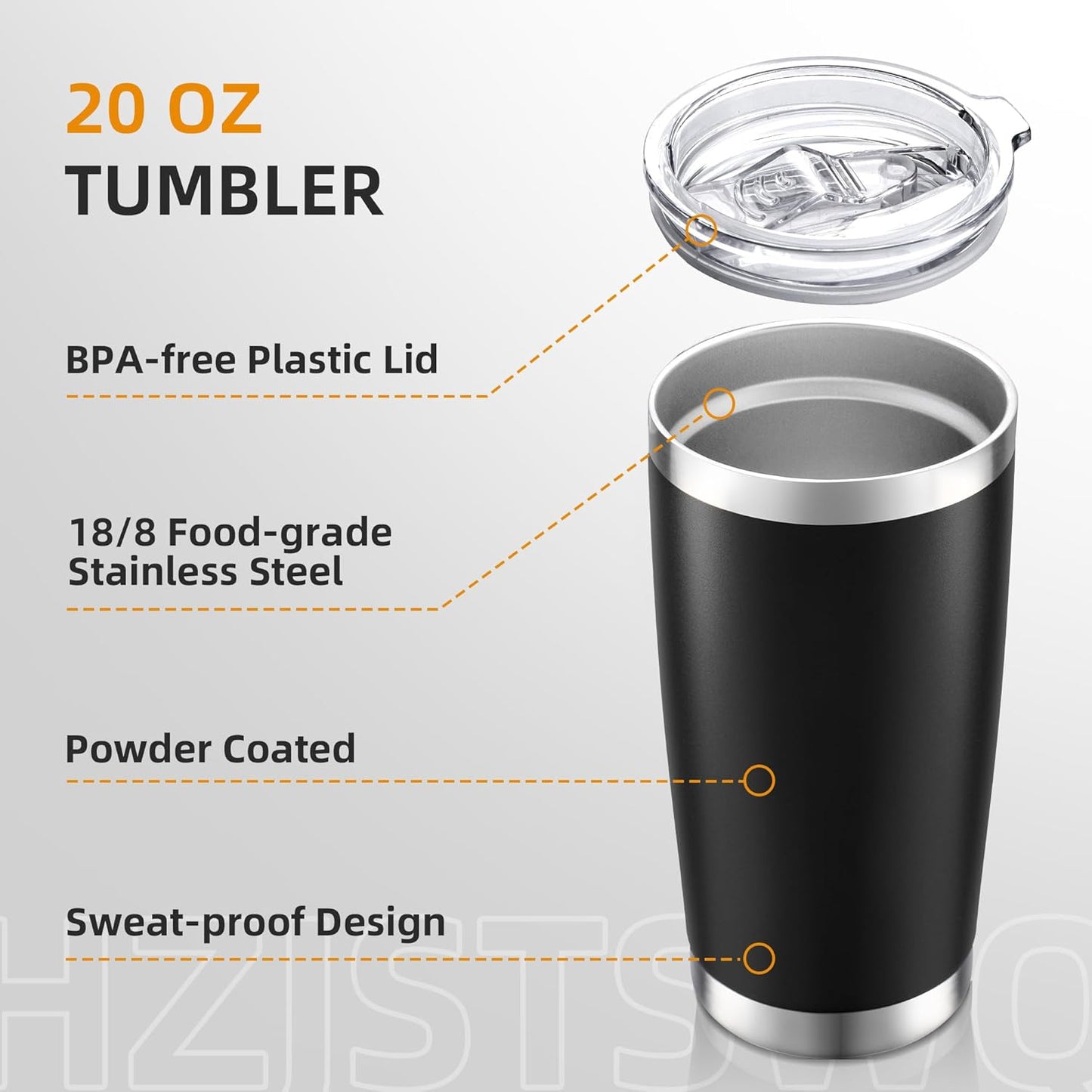 20 oz Tumbler with Lid Stainless Steel Insulated Tumblers Double Wall Vacuum Coffee Mug Powder Coated Tumbler Cups for Cold and Hot Drinks, Tropical Pink, 1 pack