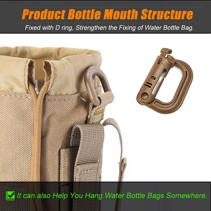 Upgraded Tactical Drawstring Molle Water Bottle Holder Tactical Pouches