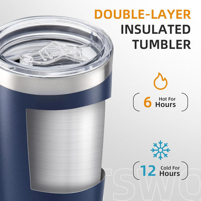20 oz Tumbler with Lid Stainless Steel Insulated Tumblers Double Wall Vacuum Coffee Mug Powder Coated Tumbler Cups for Cold and Hot Drinks, Tropical Pink, 1 pack