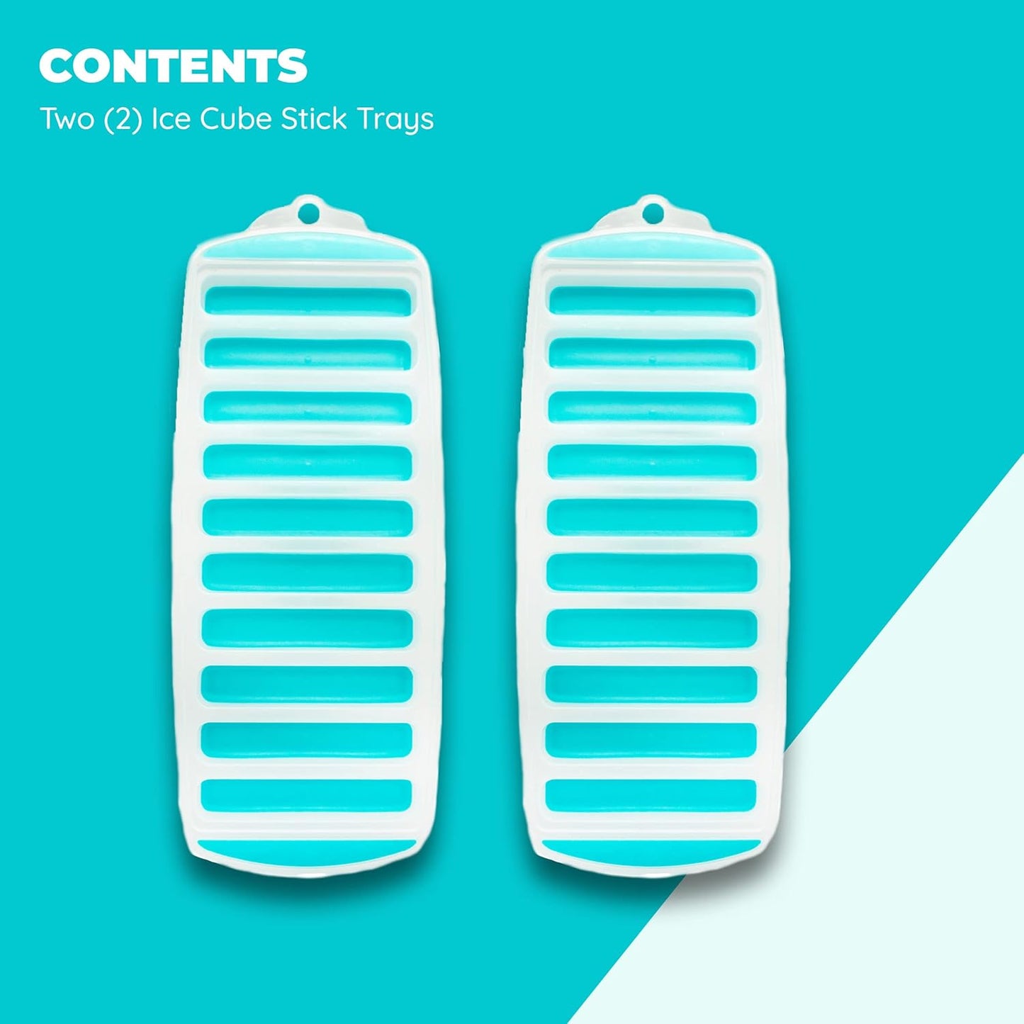 Jacent Resusable Silicone and Plastic Water Bottle Ice Cube Stick Tray, Easy Push & Pop Ice Cubes for Water Sports Bottle: 1 (ONE) Pack Water Bottle Ice Cube Stick Tray