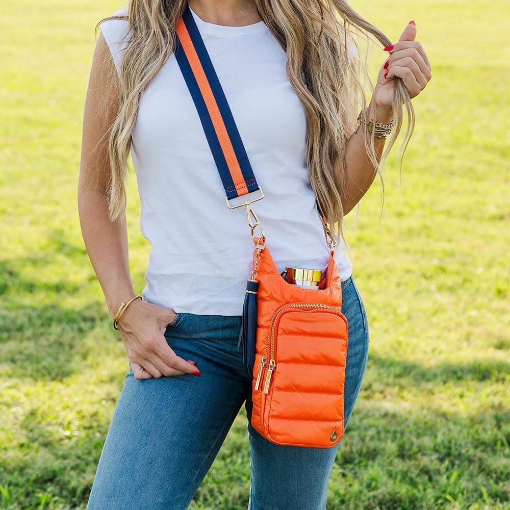 WanderFull Original HydroBag Fits Up to 32 oz Water Bottle Holder with Strap – Hands-Free Crossbody Water Bottle Carrier Bag with Phone Pocket - Colors B