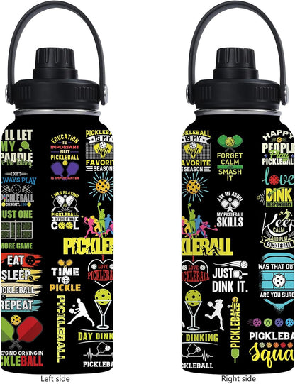 Pickleball Water Bottle 32oz Stainless Steel Insulated Vaccum with Lid, Pickleball Gifts for Pickleball Players, Pickleball Lovers, Women Girls Ladies