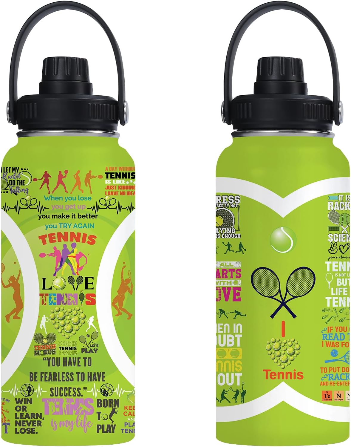 Pickleball Water Bottle 32oz Stainless Steel Insulated Vaccum with Lid, Pickleball Gifts for Pickleball Players, Pickleball Lovers, Women Girls Ladies