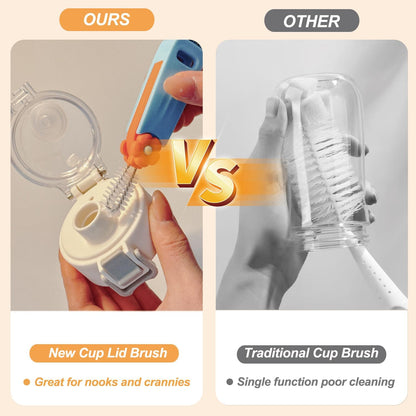 3 in 1 Cup Lid Gap Cleaning Brush Set, Bottle Cleaning Brush Multifunctional Bottle Cleaner Brush Home Kitchen Cleaning Tools, 3PCS