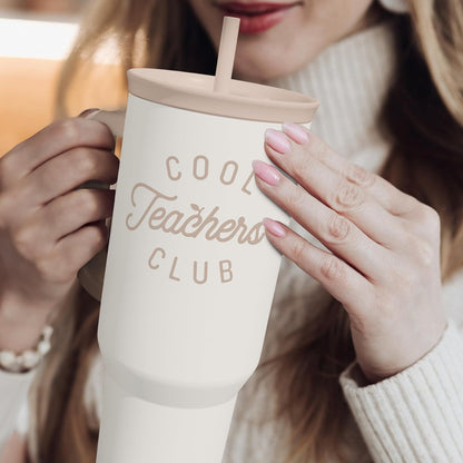 Floral Tumbler with Handle 40oz, Stainless Steel Insulated Tumblers Coffee Travel Mug Cup with Straw, Flower Coffee Cup Gifts for Women Girls, Gift for Her on Christmas Birthday Mothers Day
