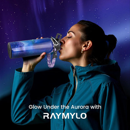 RAYMYLO One Gallon Water Bottle Insulated, Triple Walled Vacuum Stainless Steel (Cold for 48 Hrs), Leak Proof & Non-BPA, Large Water Flask Jug with Paracord Handle & Straw Spout Lids