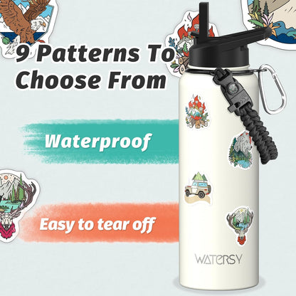 40oz Insulated Water Bottle (Cold for 48 Hrs),BPA Free&Leak Proof,Stainless Steel Water Flask,Water Jug with Straw Spout Lids for Gym,Hiking,Travel,Black Blue
