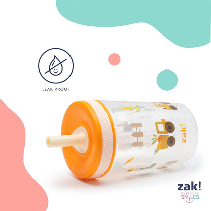 Zak Designs 15oz Bluey Kelso Tumbler Set, Leak-Proof Screw-On Lid with Straw Made of Durable Plastic and Silicone, Perfect Bundle for Kids, 2 Count (Pack of 1) - Colors B