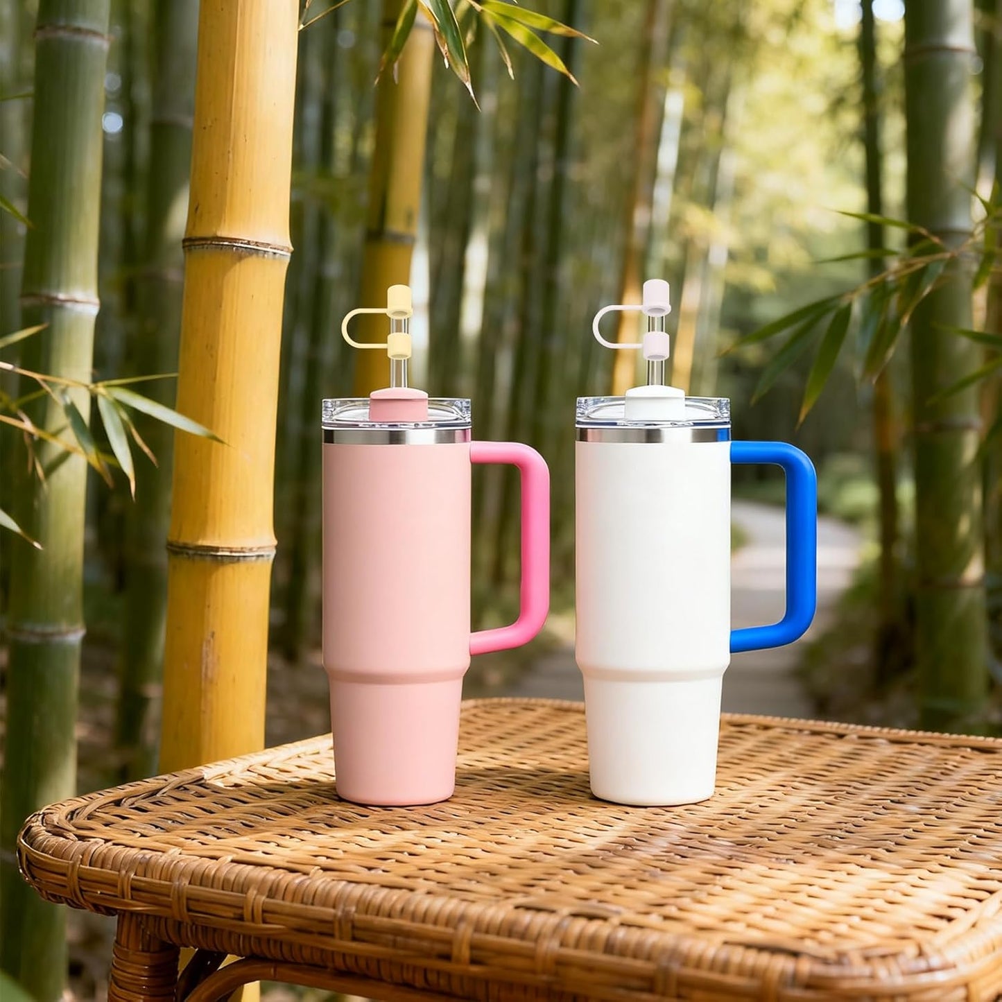6PCS Silicone Straw Covers Caps Compatible with Stanley 30&40 Oz Tumbler Accessories Simple Straw Toppers Reusable Caps for Stanley Cup 10mm 0.4in Straws (Colorful 1)
